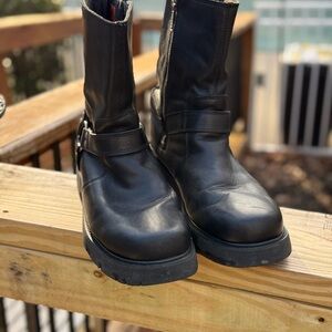Harley Davidson Motorcycle Boots Leather Zip Up Size 11